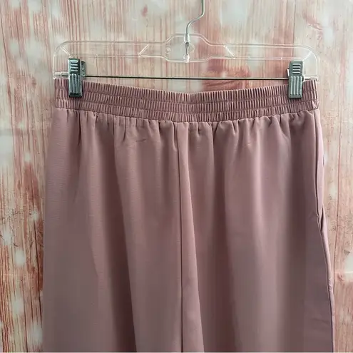 Cider  Pink High Waist Pleated Wide Leg Trouser Pants