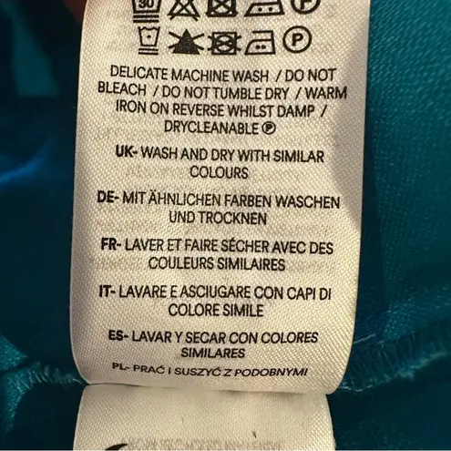 Boden Kimono Sleeve 100% Linen Shirt Swim Coverup Women's 14 Blue Resortwear NWT