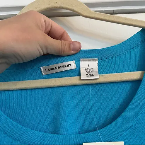 Laura Ashley Y2K turquoise blue tank top shell women’s size large sleeveless