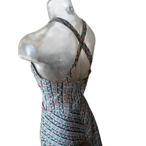 Vintage 90s Y2k MORBID THREADS Pinup Dress WHIMSY GOTH GRUNGE Skulls Roses S Black