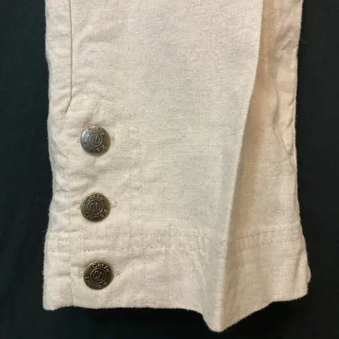 Cathy Daniels  Linen Blend Beige Cream Capri High Rise Cropped Ankle Pants - Image 2