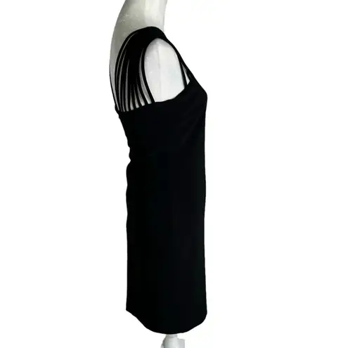 Joseph Ribkoff Strappy Cut Out Black Sheath Dress Size 6