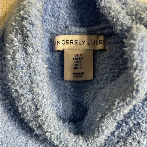 Sincerely Jules Blue Cowl Neck Sweater Relaxed Fit