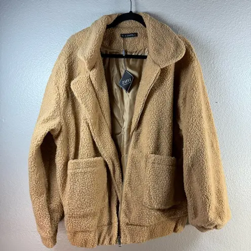 Zaful  Cozy Tan Teddy Jacket SZ:L