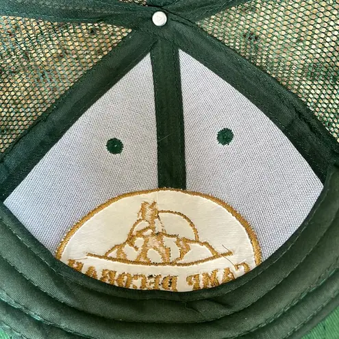Camp Decorah Vintage Green Mesh SnapBack Trucker Hat One Size Unisex Gold