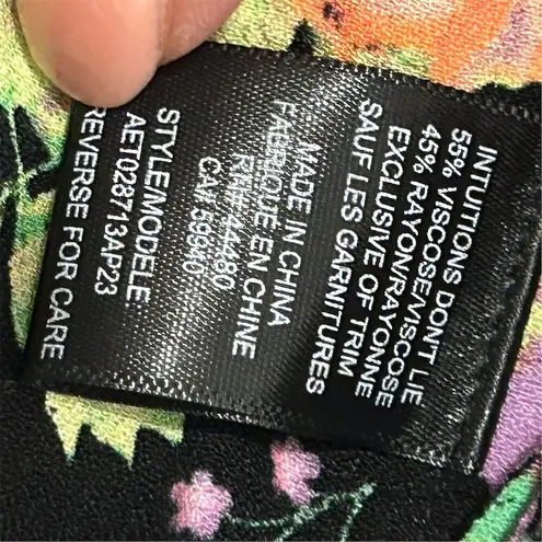 AFRM Women's XS Floral Blouse with Ruffle Accents Long Sleeve Pink