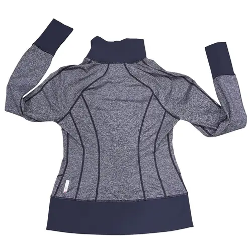 Zella  Heathered Gray Mockneck Running Jacket