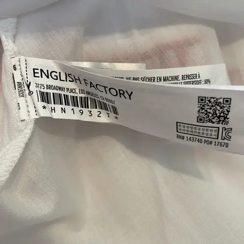 English Factory Embroidered Blouson Top XS MSRP $120
