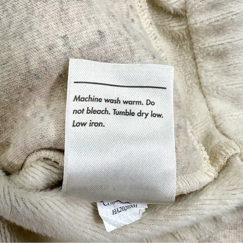 REl Small Cooperative Nook Quilted Sweatshirt Heathered Macadamia Brushed Fleece