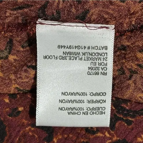 Staring At Stars Urban Outfitters Y2K Size XS Burgundy Print Short Tunic Dress