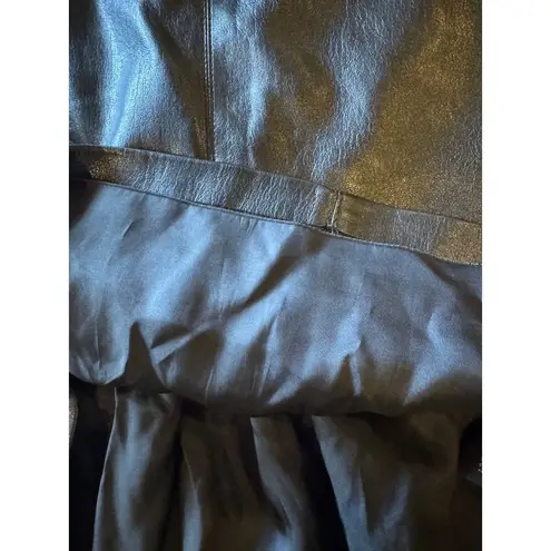 Nanushka Dress Women Large Black Faux Leather Layan Mini NWT Whimsigoth Goth