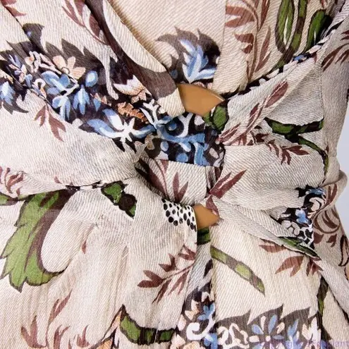 Pendleton  silk floral print wrapped dress, size‎ petite 4 - Image 7