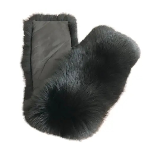 💥Black Fox Fur Collar Size undefined