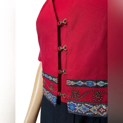 Kari’s Korner Vintage 80s Plus Red Black Witchy Hippie Eclectic Midi Vest Dress Size undefined