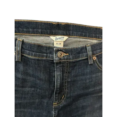 Duluth Women's Straight Leg Jeans Size 16 Blue Denim Classic Style inseam 29