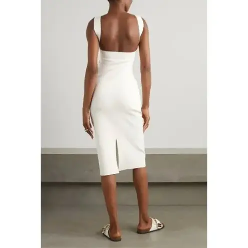 Victoria Beckham White Bandage Front Cutout Midi Dress Womens size 0
