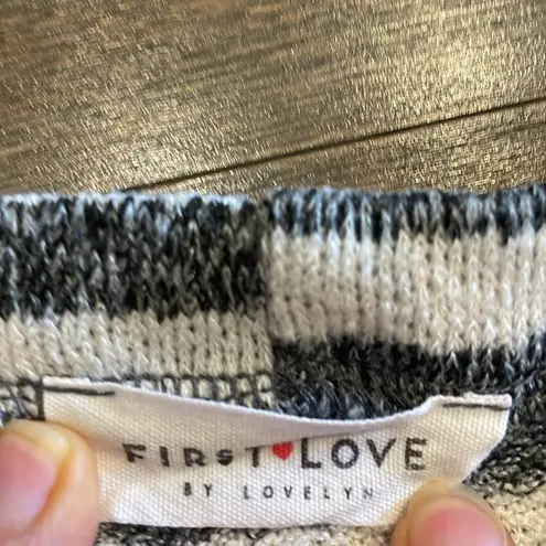 First Love VICI Striped Knit Top - Size XS