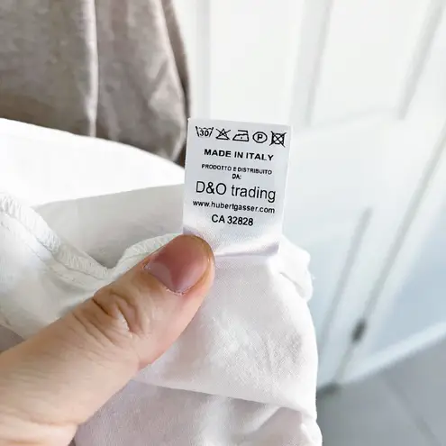 Hubert Gasser Jersey Top Dress in Tan/White Tan