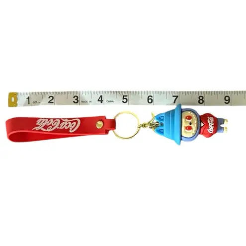 Coca Cola Series Keychain With Lanyard 9” New Blue