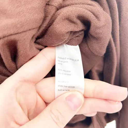 Naked Wardrobe Womens Sculpt Mock Neck Long Sleeve Bodycon Maxi Dress Size S