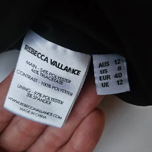 Rebecca Vallance Hepburn Bow Midi Dress Black US 8