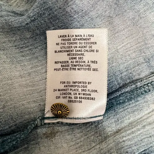 Maeve Anthropologie Cavalon Plaid Peplum Tunic Top Blue Size XSmall