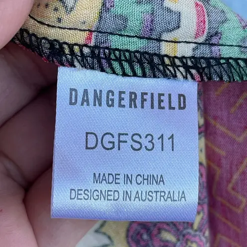 Dangerfield Patchwork Viscose Dress size AU 12/8 Green