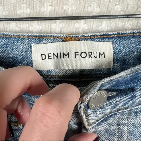 Denim Forum Light Wash The Joni High Rise Loose Jeans Blue Size 23