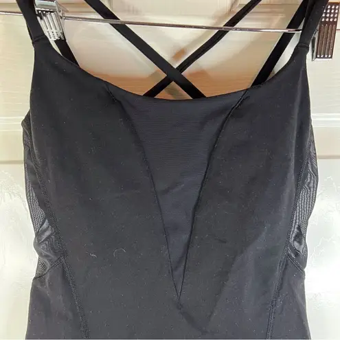 Lululemon  Athletic Black Tank with Mesh Panels Size Small See Measurements