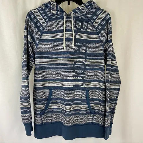 Boards Burton Durable Goods Blue Striped Logo Women’s Hoodie in Medium