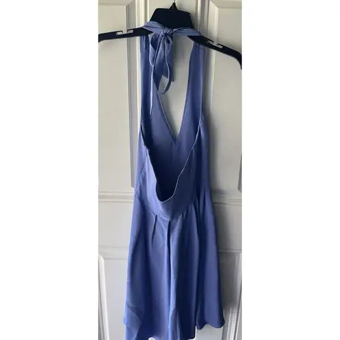 J.Crew  NWT 100% Silk Women’s Halter Neck  Fit & Flare Dress Blue Size 2 Petite ￼