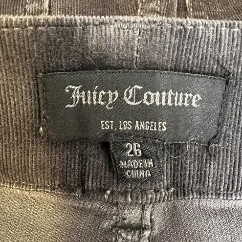 Juicy Couture  Pull On Corduroy Gray Skinny Jeans Size 26