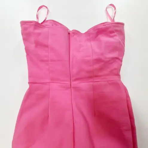 MORE TO COME Sophia Strapless Midi Dress in Pink Small