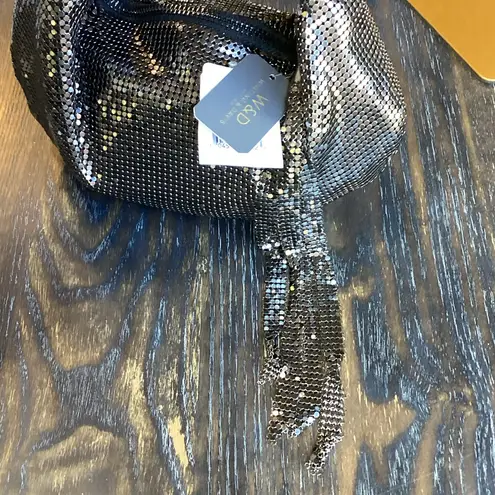 Whiting & Davis Marisol Twisted Hobo Handbag in Gunmetal