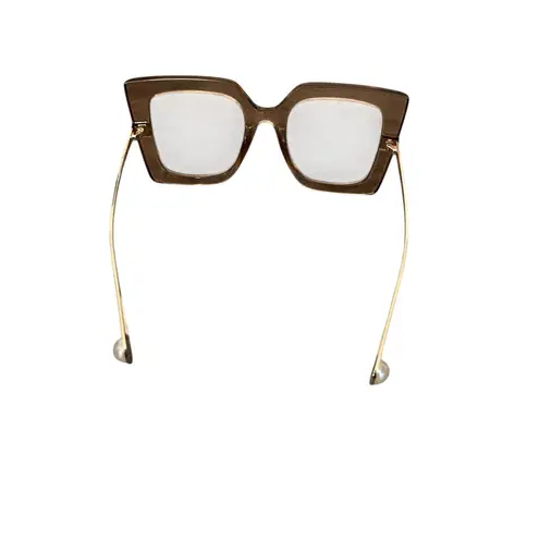 Zeelool Square Copper Gold Accent Eyeglass Frame & Case OP01892