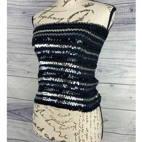 Vintage Vera Mont Tube Top Womens 10 Sequin Shine Stretch Germany Night Club