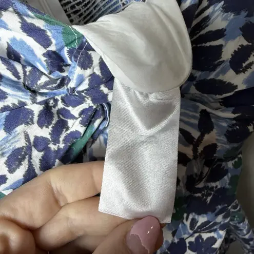 Peter Som x Rent the Runway Babydoll Floral Dress Blue Cotton Blend Size 8