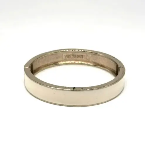 Tokyo Jane Off White Enamel Goldtone Bangle Bracelet Gold