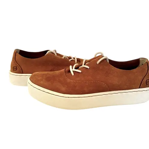 Born Sven Nubuck Suede Leather Fashion Sneakers Women's 7 Brown NWOT Comfort Brown