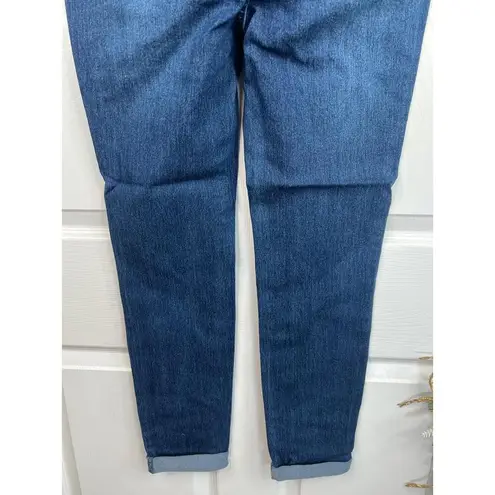 Workshop Republic Clothing WORKSHOP Republic Jeans Size 6 Dark Blue High Rise Cuffed Skinny Ankle Stretch