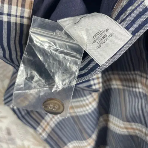 Pendleton Women's Plaid Cotton Skirt 8 Blue Tan White Knee Length Classic Style