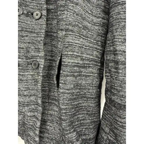 Coldwater Creek Jacket Womens Large Gray Wool Blend Lined Button Front Swing - Image 4