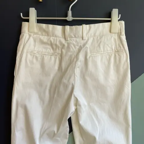 CELINE NWOT Phoebe Philo White Cotton Straight Leg Pants, Sz 34