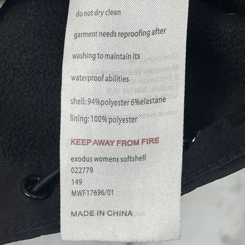 Mountain Warehouse Jacket Women 6 Black Exodus Softshell Outdoor Waterproof