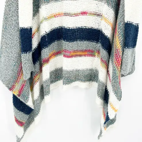 Lovestitch Fall Lagenlook Striped Open Front Wool Blend Knit Cardigan Size S