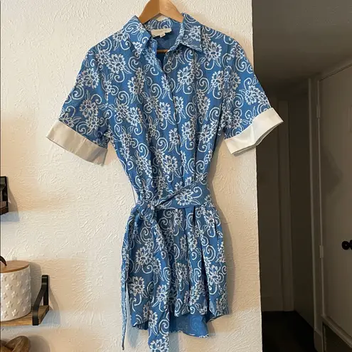 NWOT Tuckernuck POMANDER PLACE Riviera Painted Chintz Aurora Dress Size Medium Blue