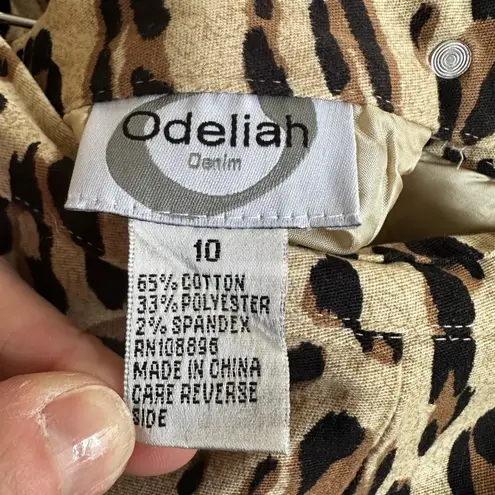 Vintage Odeliah Cheetah Animal Print Maxi Skirt Mermaid Size 10 Stretchy Fall Brown