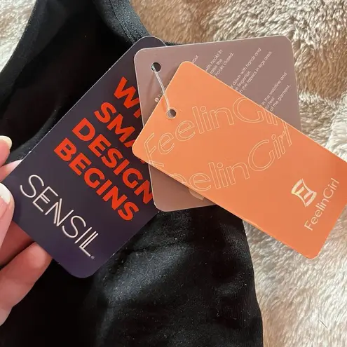 Sensil Women's Size M/L Black One Piece Bodysuit Body Shaper NWT Size M