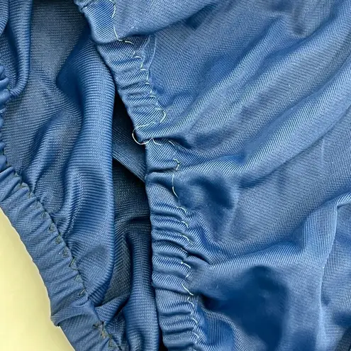 Vintage 70s Avian Swimsuit Two Piece Navy Blue Bathing Suit Size M