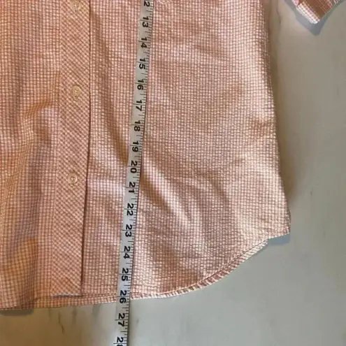 Ralph Lauren  Coral Peach Gingham ButtonShort Sleeve Shirt Pants Set Size‎ M /12